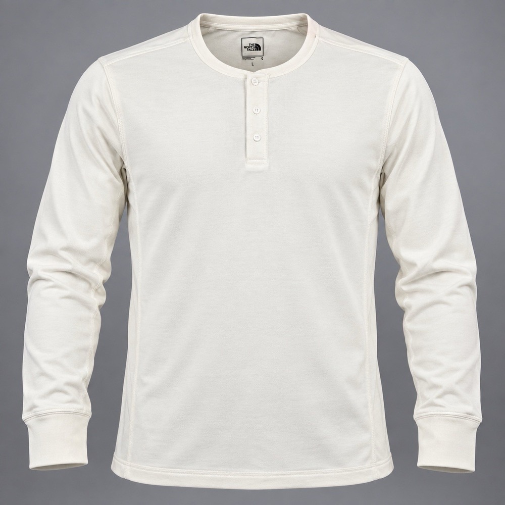 The North Face Crag Henley Shirt Men's Large Ivory Performance Warmth Layer NWT